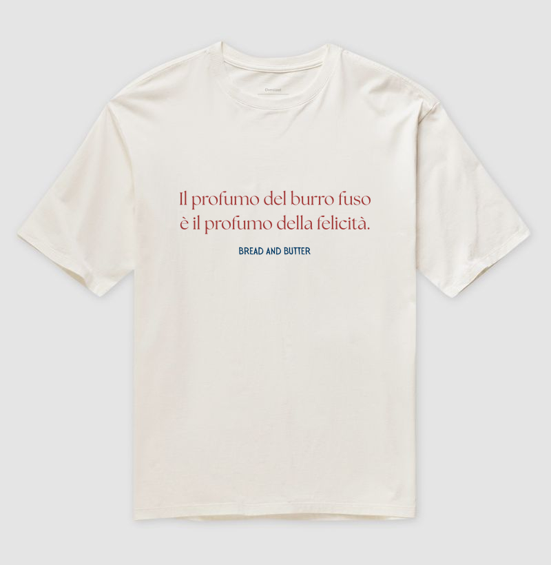 Camiseta Oversized Profumo Della Felicità