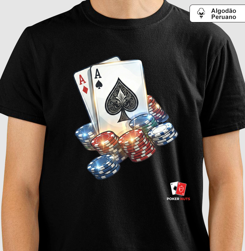 Camiseta Algodão Peruano Par de Ases