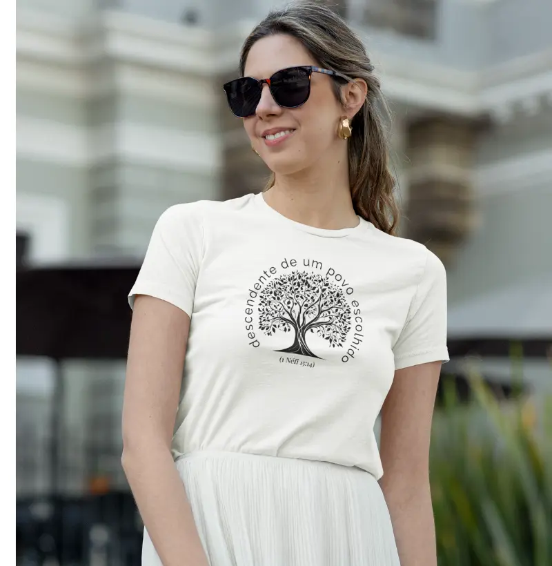 T-SHIRT FEMININA - DESCENDENTE DE UM POVO ESCOLHIDO