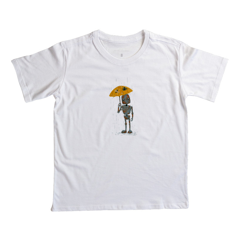 Camiseta Infantil Robô Enferrujado 