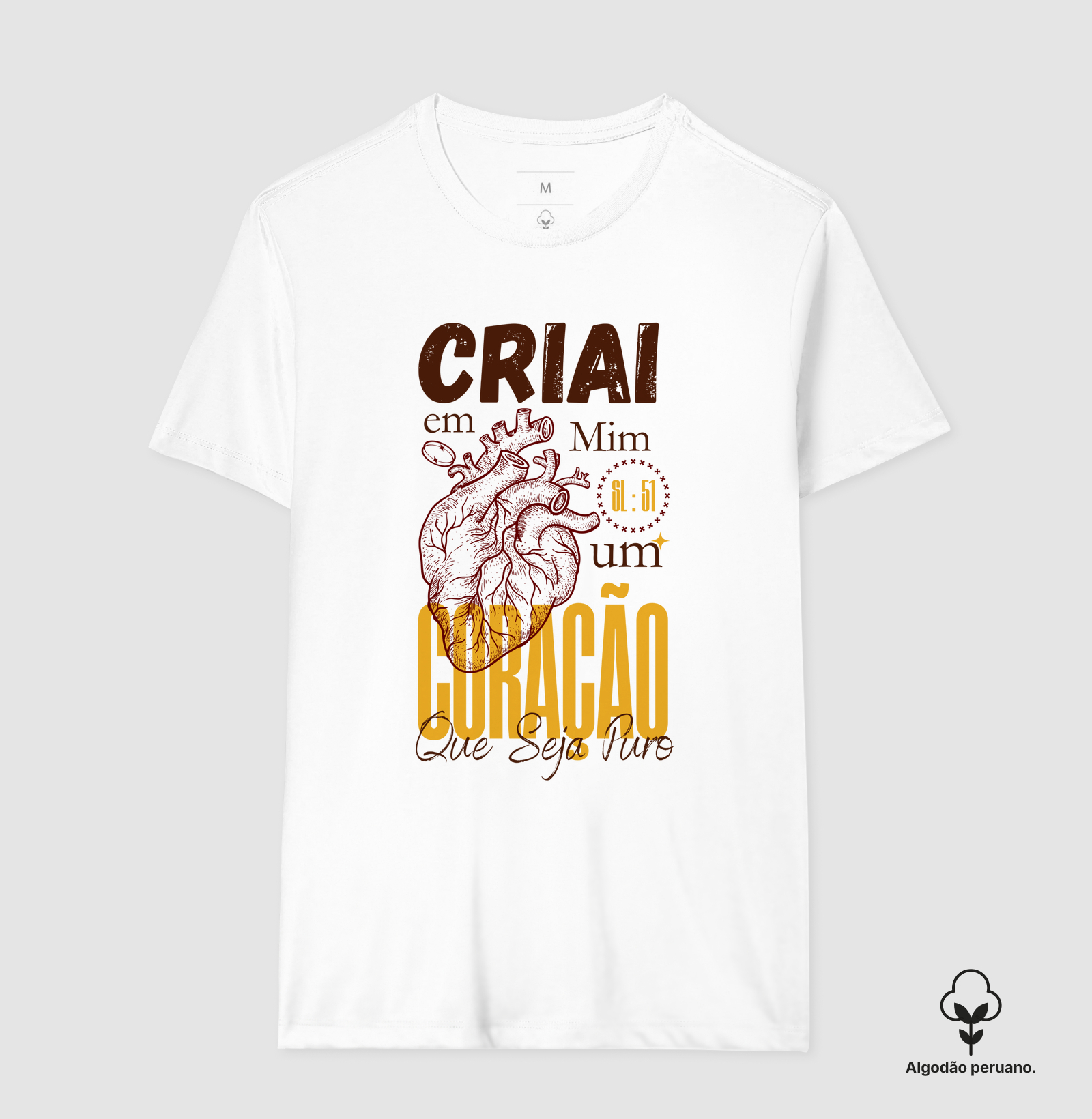 Camiseta Criai em Mim um Coração Puro