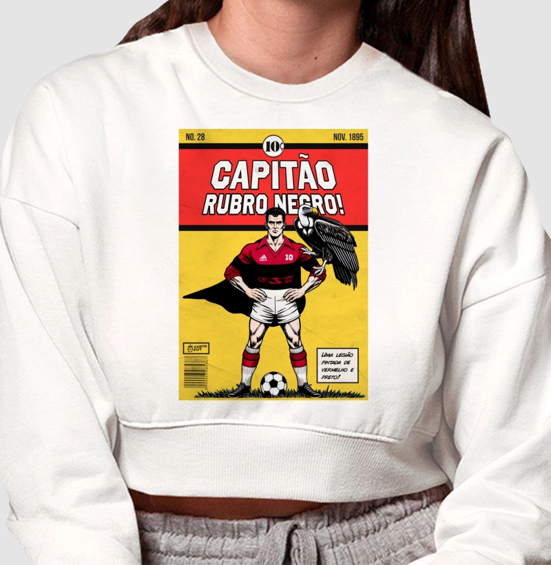 Moletom Cropped - Capitão Rubro negro