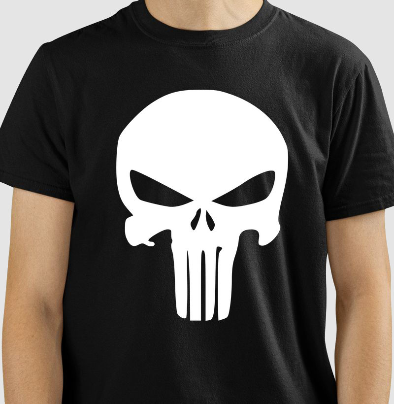 T-shirt Caveira do Justiceiro (V. White)
