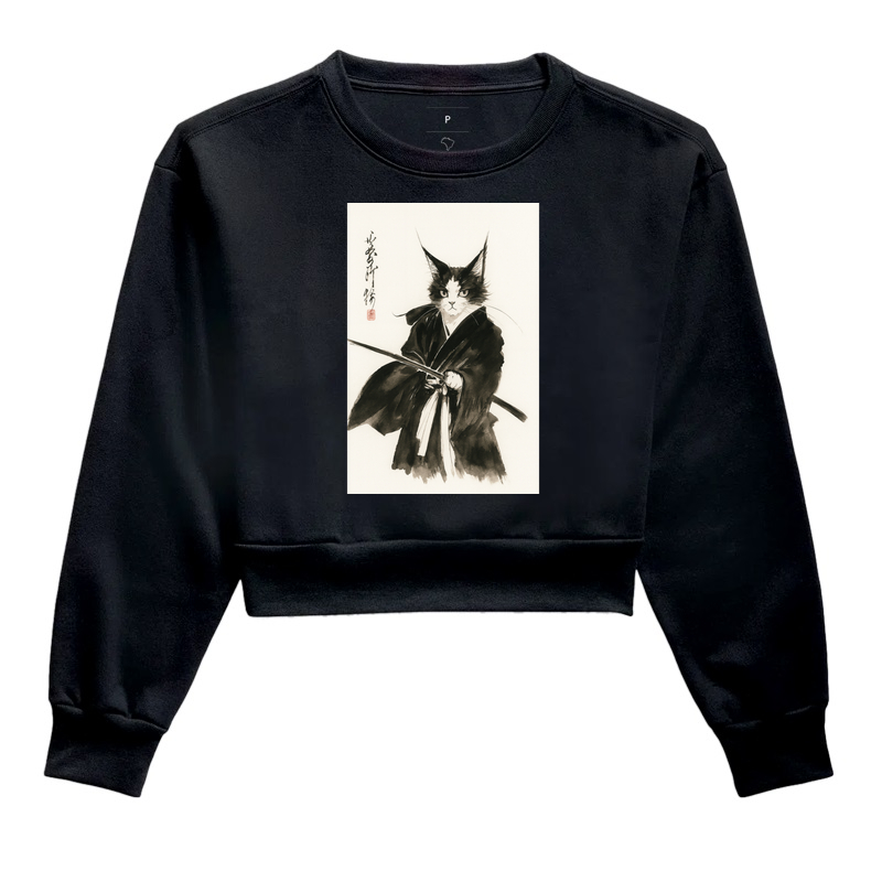 Camiseta Samurai Cat, Unissex com tingimento especial, perfeita para amantes de gatos — Presente único, estilo anime, moda divertida.