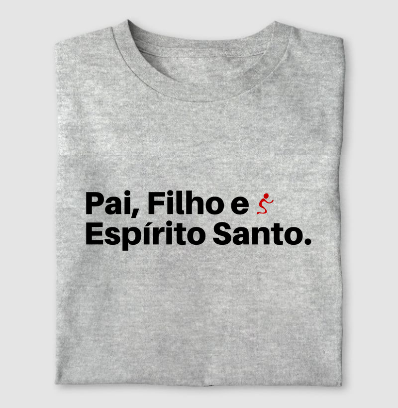 Camiseta Masculina Pai, Filho e Espírito Santo – Moda Cristã com Estilo e Propósito | Semeador Store