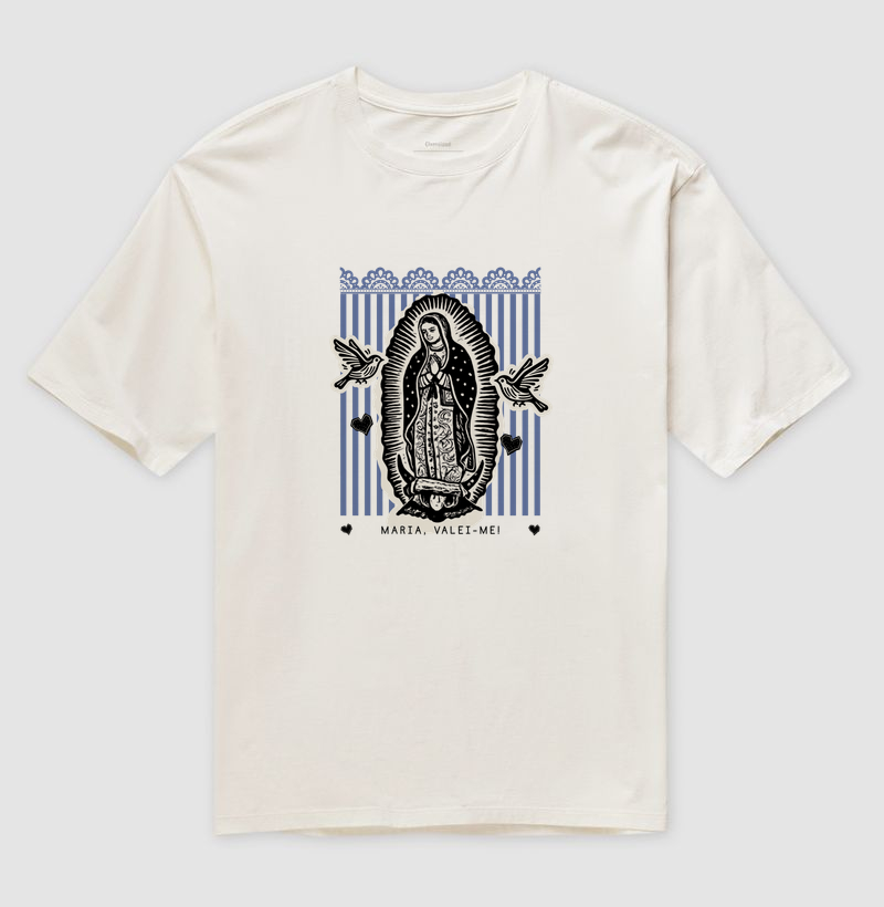 T-Shirt Oversized Católica | Maria, Valei-me