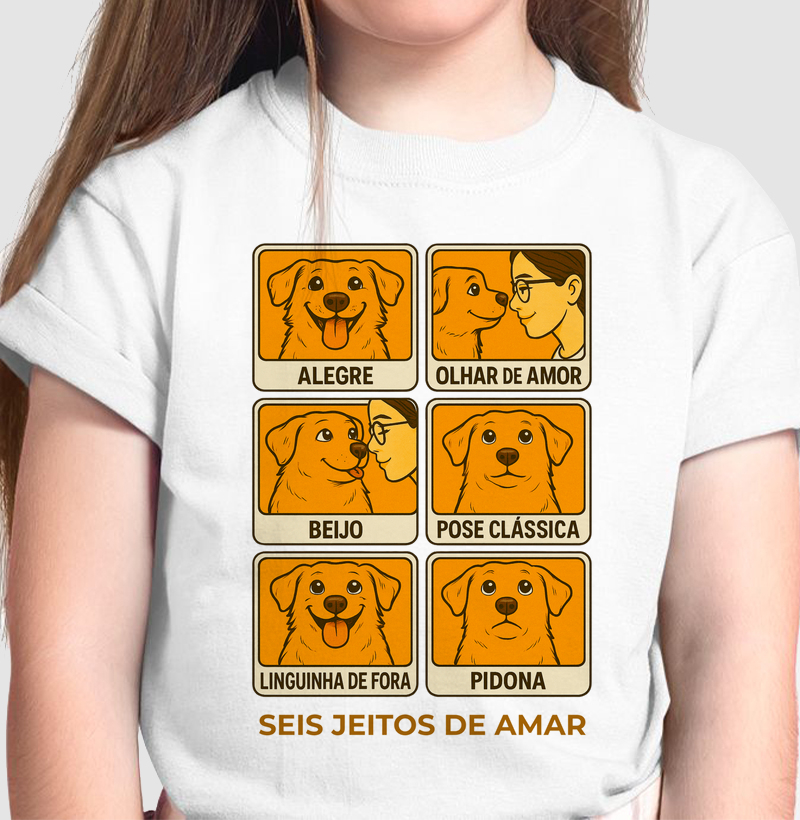 Camiseta Infantil 6 jeitos de amar