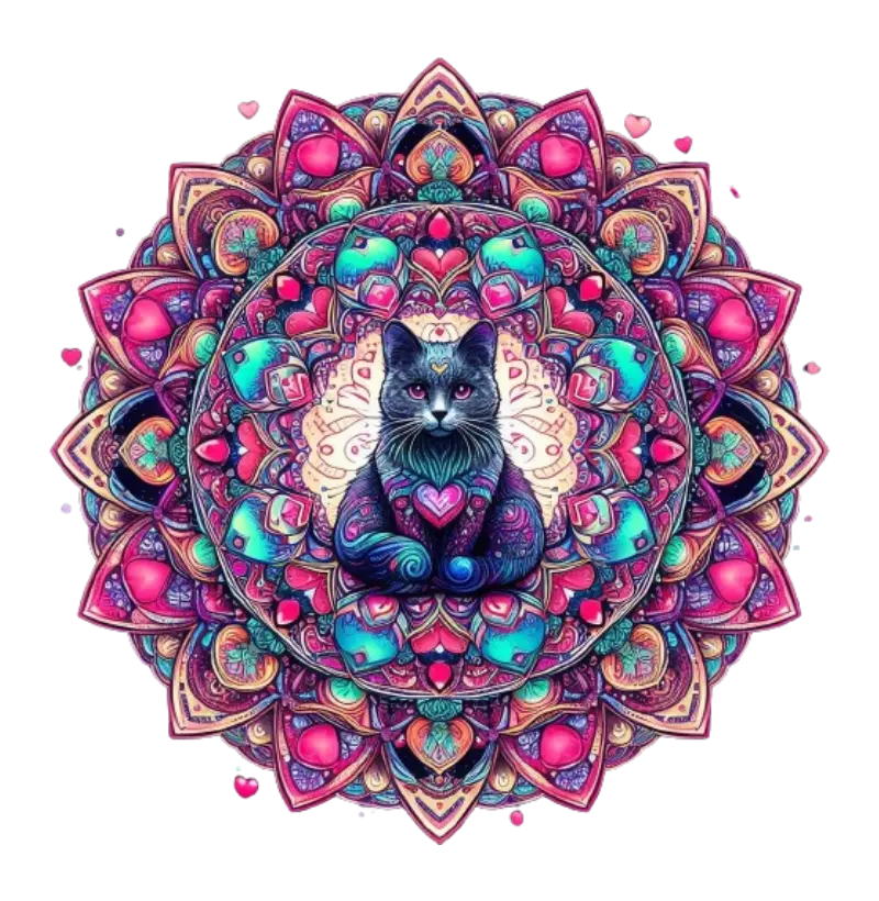 Gato na mandala