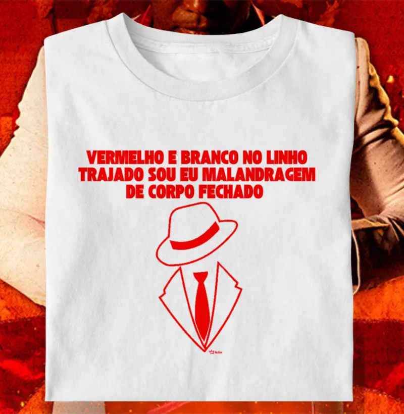 VERMELHO E BRANCO NO LINHO TRAJADO
