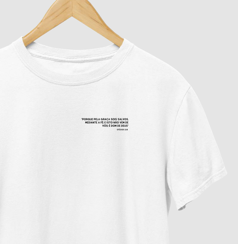 camiseta frase sois salvo