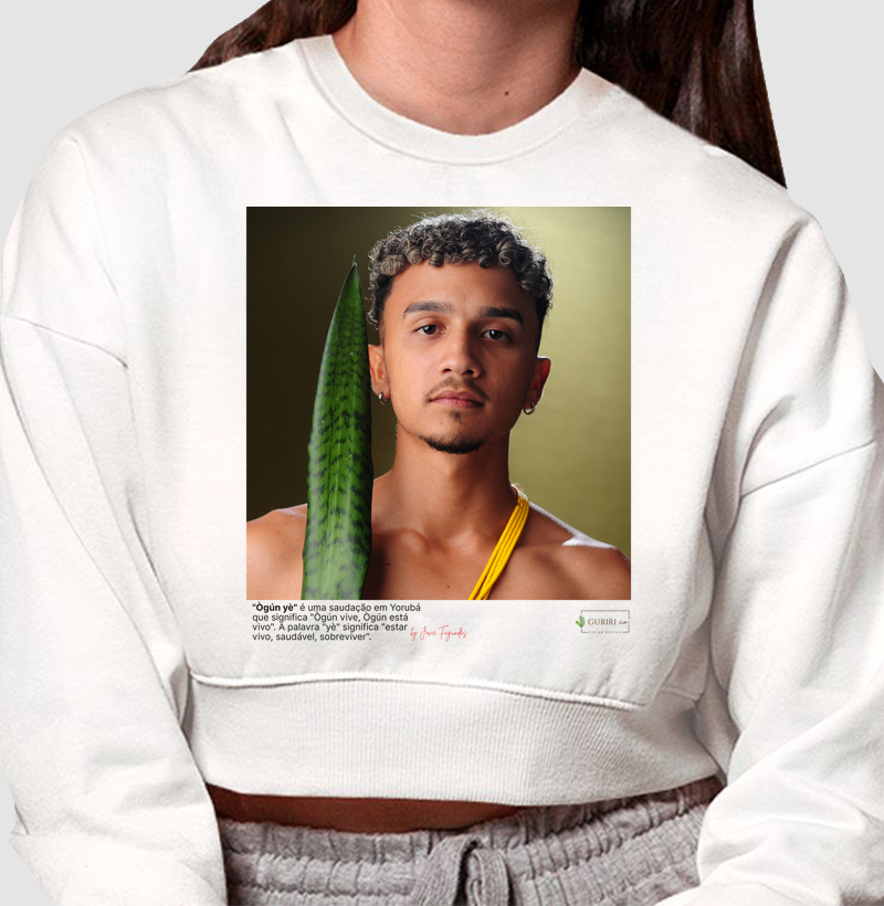 Cropped Moletom - COLAB - Ogum - Frente com fundo - by Jove Fagundes