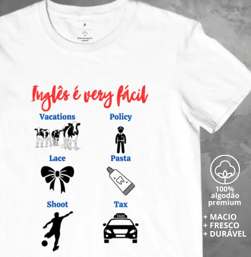Camiseta Inglês é muito fácil