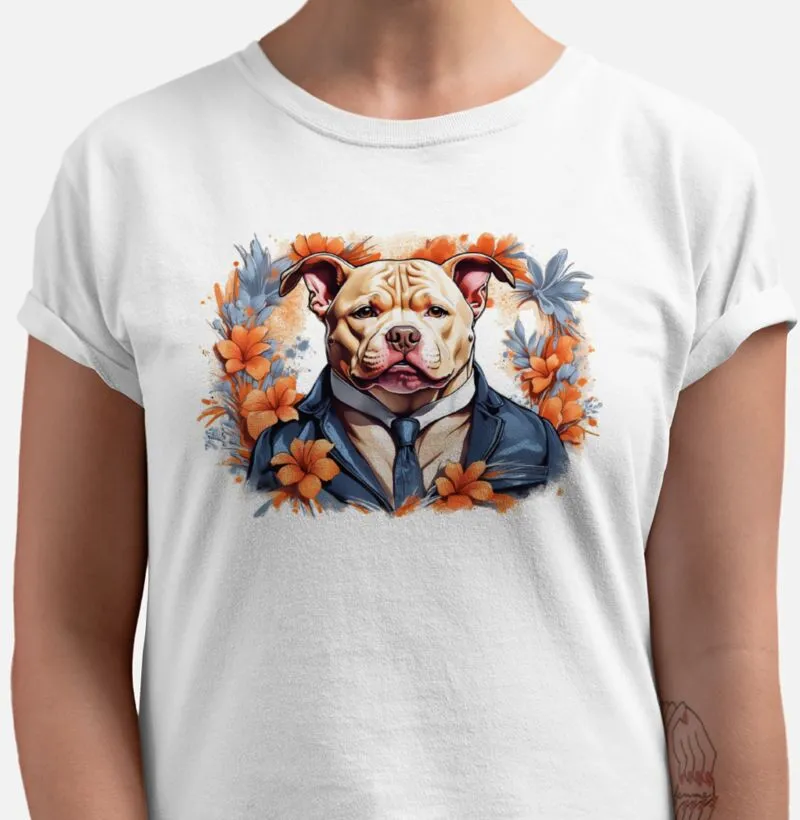 Camiseta Pitbull de terno azul