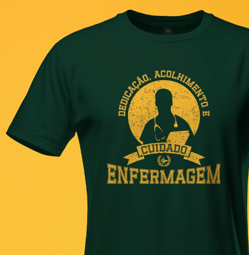 Camiseta Enfermagem cuidado - masculina