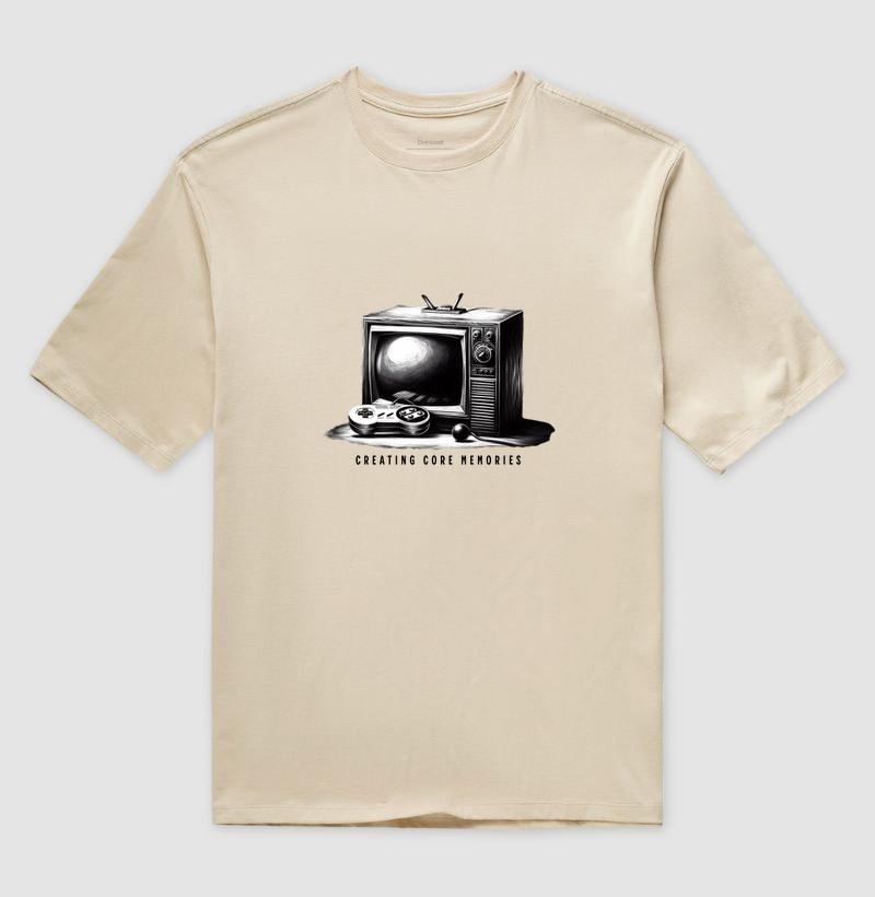 Camiseta Oversized Gamer “Creating Core Memories”