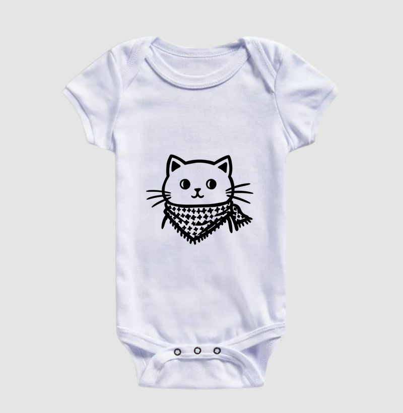 Gato com Lenço Palestino