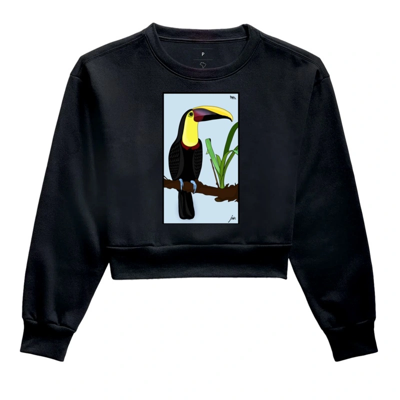 Moletom Cropped - Tucano-da-garganta-amarela