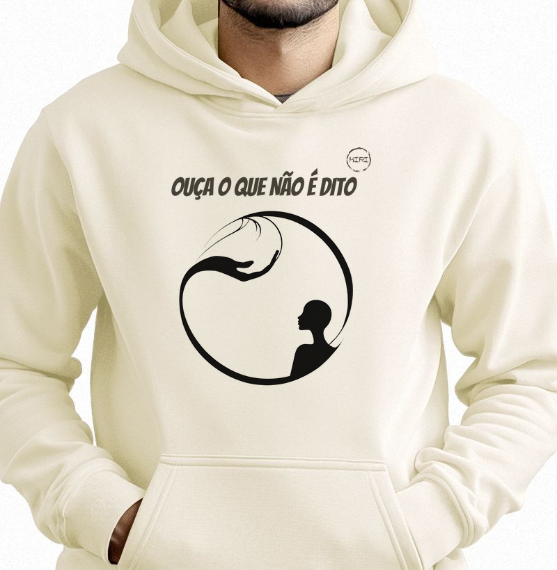 Moletom Capuz KIRI - Ouça o que não é Dito - Min