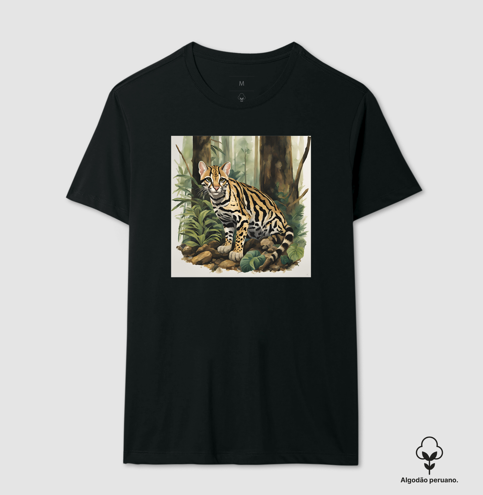 Jaguatirica na floresta