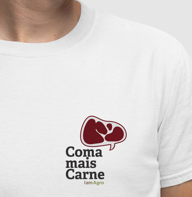 Camiseta Coma mais Carne - bolso