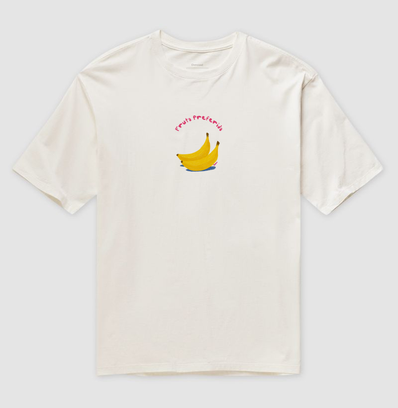 Camiseta Oversized "prefiro banana"