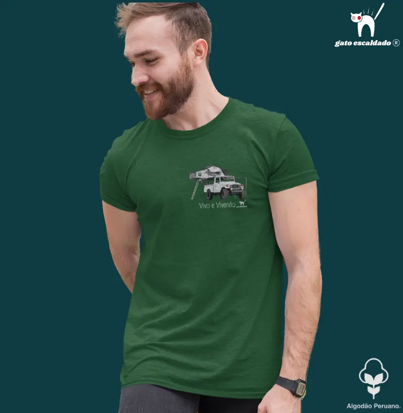 Camiseta Algodão Peruano - Vivo e vivendo 