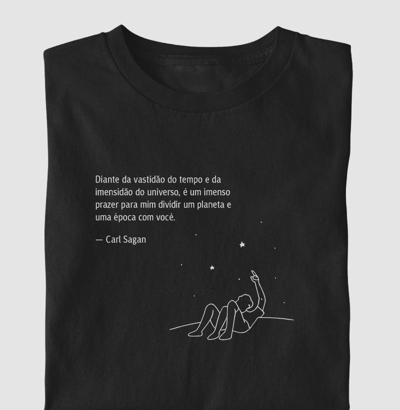 Frase Branca Vastidão do Tempo Carl Sagan
