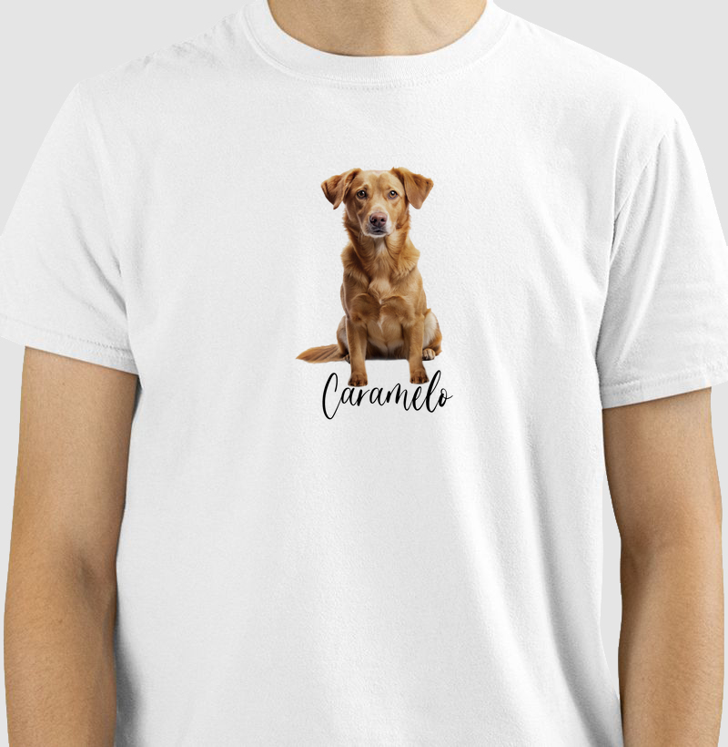 Camiseta cachorro caramelo