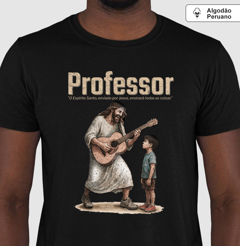 Camiseta Algodão Peruano Professor - Violão