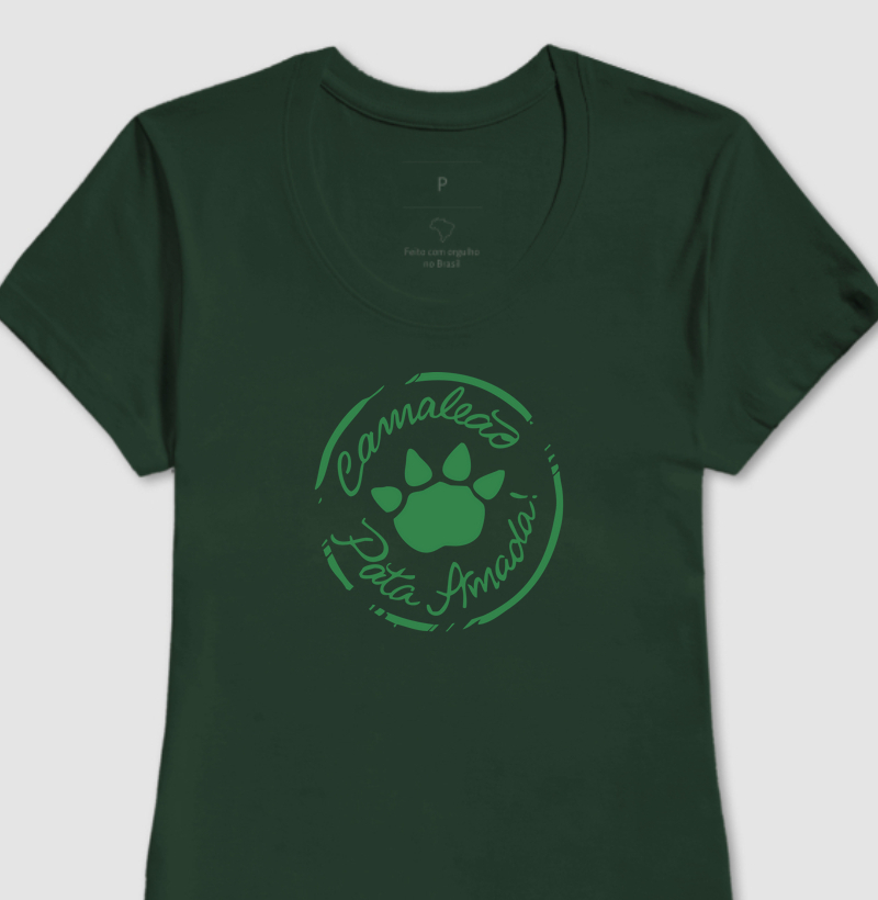 Camiseta Feminina Camaleão Pata Amada Brasão