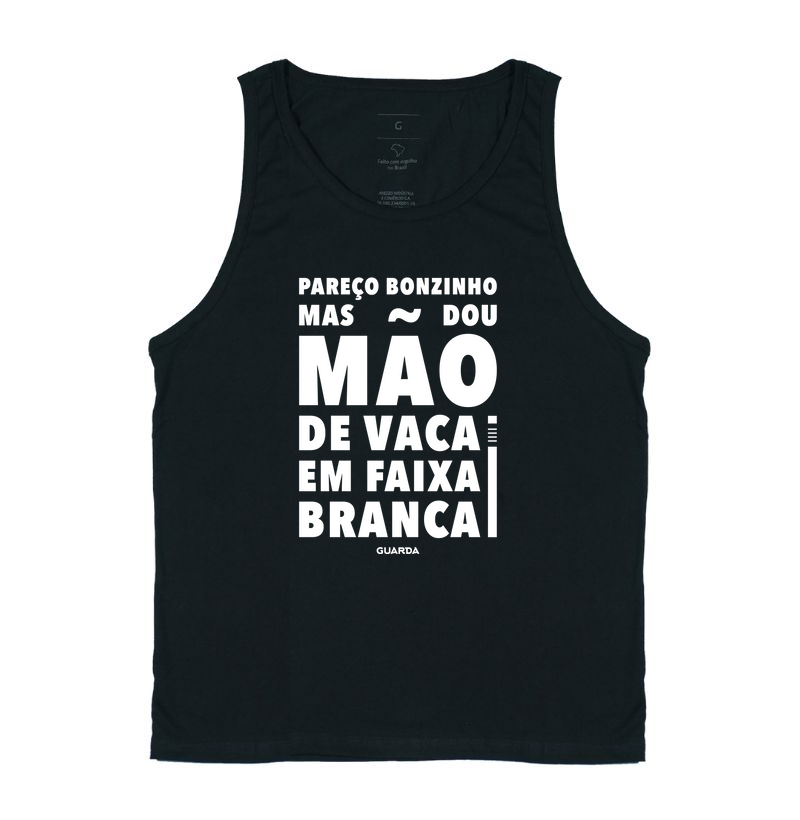 Camiseta Mão de Vaca em Faixa Branca