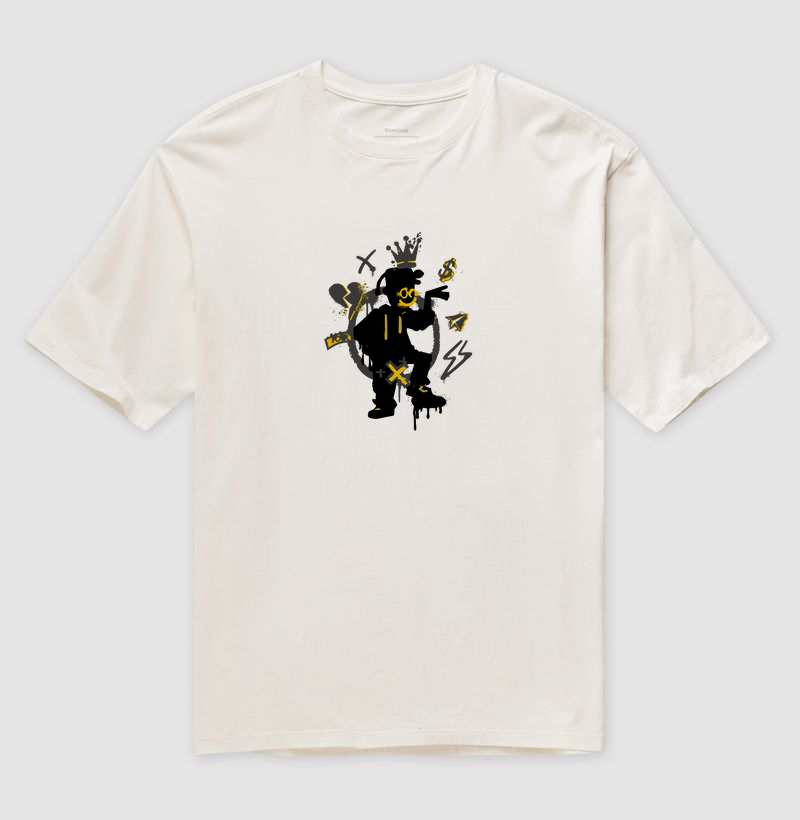 Urbano em Evidência: Camiseta Oversized - Viva a Arte das Ruas