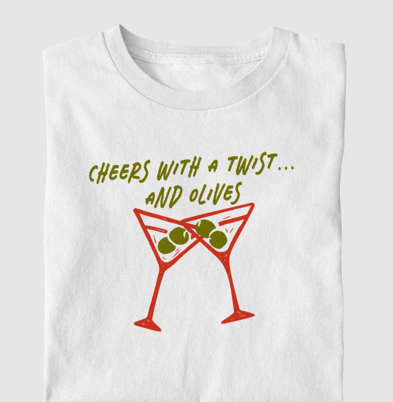 Cheers with a twist, and olives