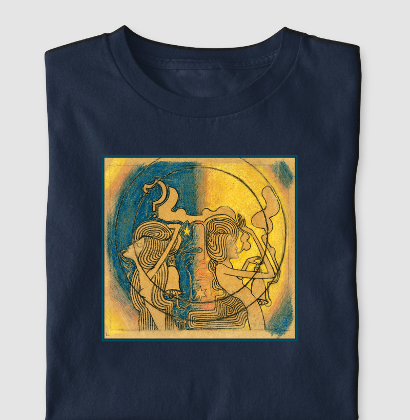 Two stylized female figures