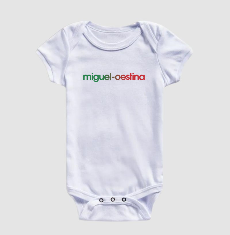 Body Infantil Miguel-Oestina Cores da Bandeira
