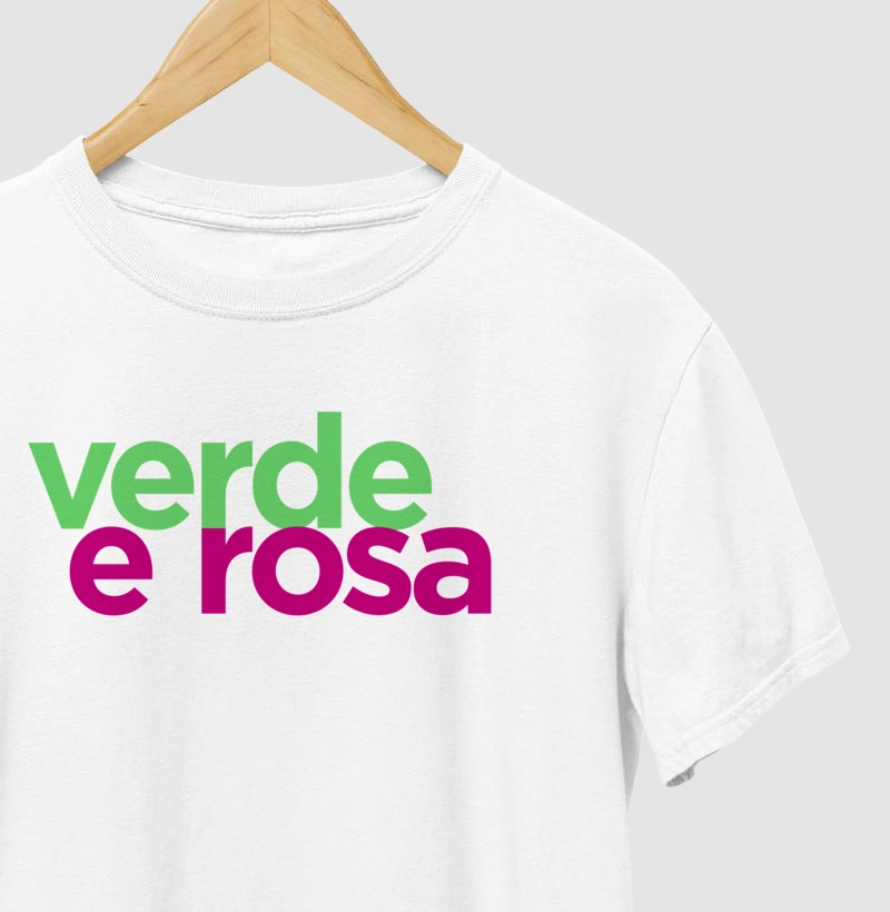 Camiseta Samba Verde e Rosa