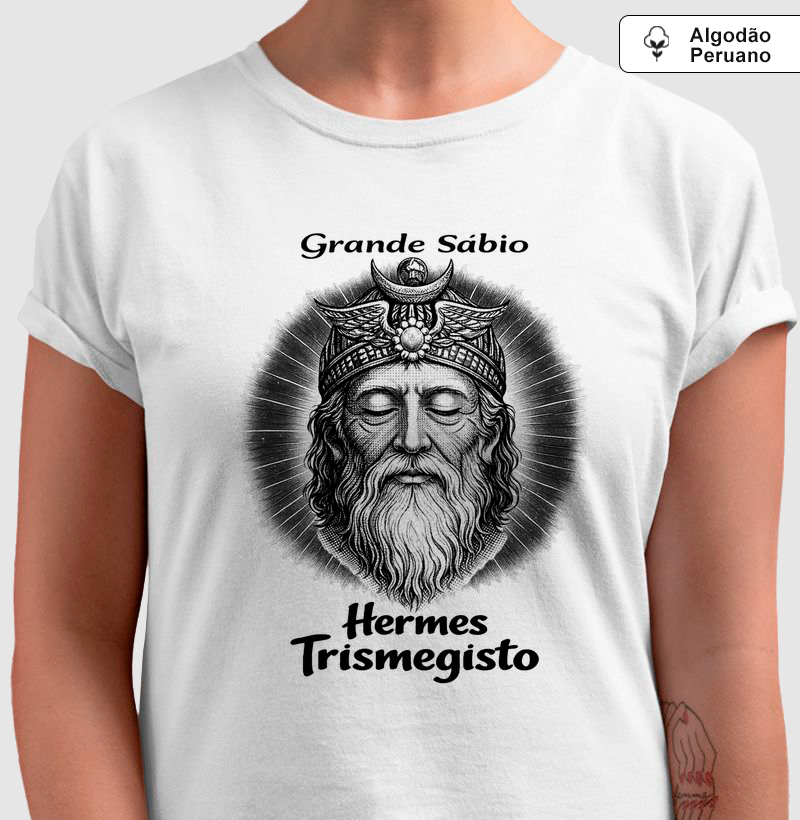 SKU 026 - Hermes Trismegisto Grande Sábio (algodão peruano)