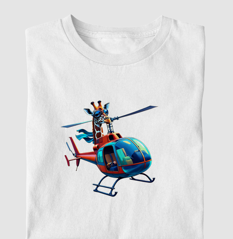 Girafa no helicóptero