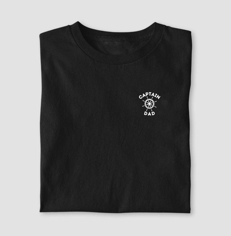 Camiseta de dia dos pais - Captain Dad" (Pequeno Timão) - Algodão 30.1