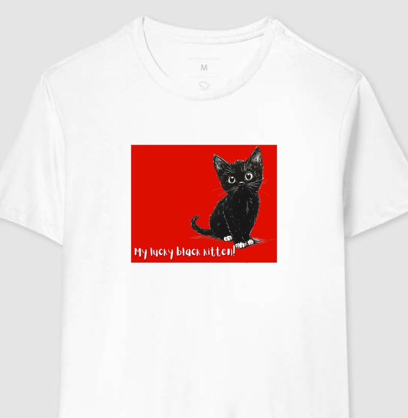 Camiseta Gatinho da sorte