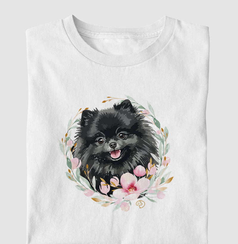 Spitz Alemão Black Aquarela