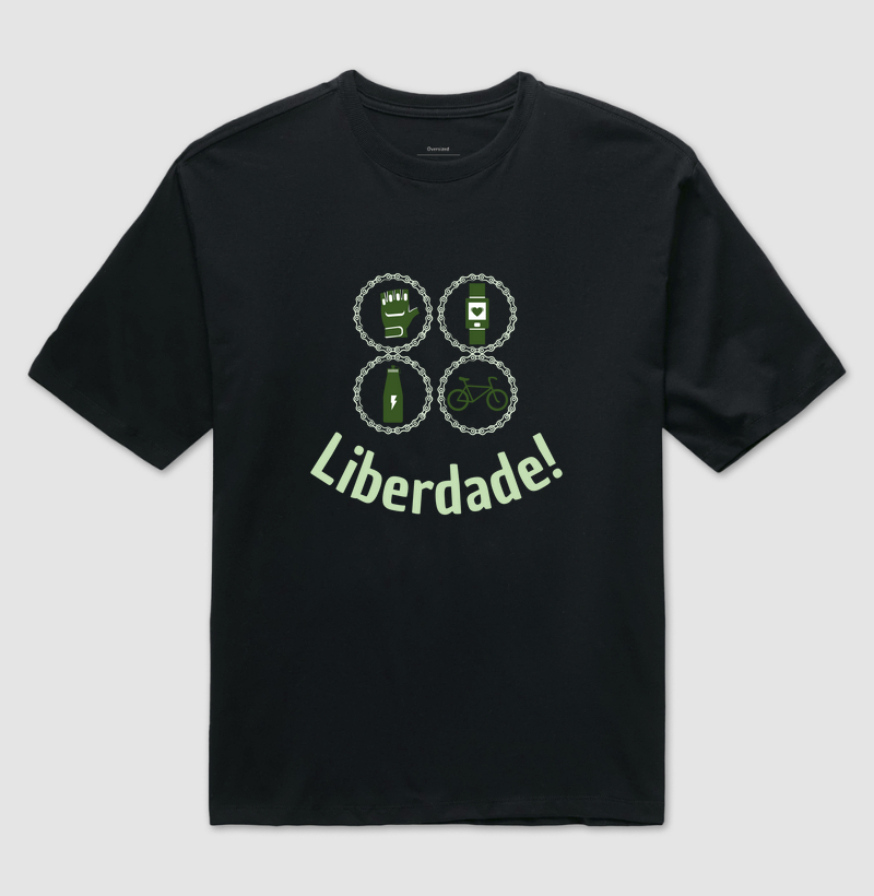 Camiseta Over Liberdade