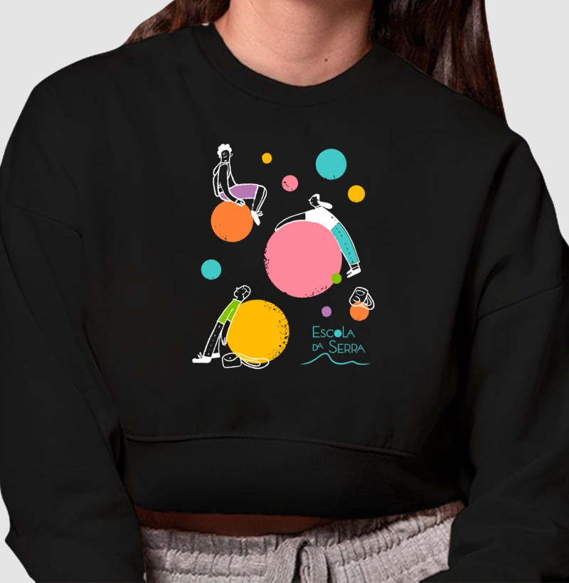 Bolhas de Sabão - Moletom Cropped