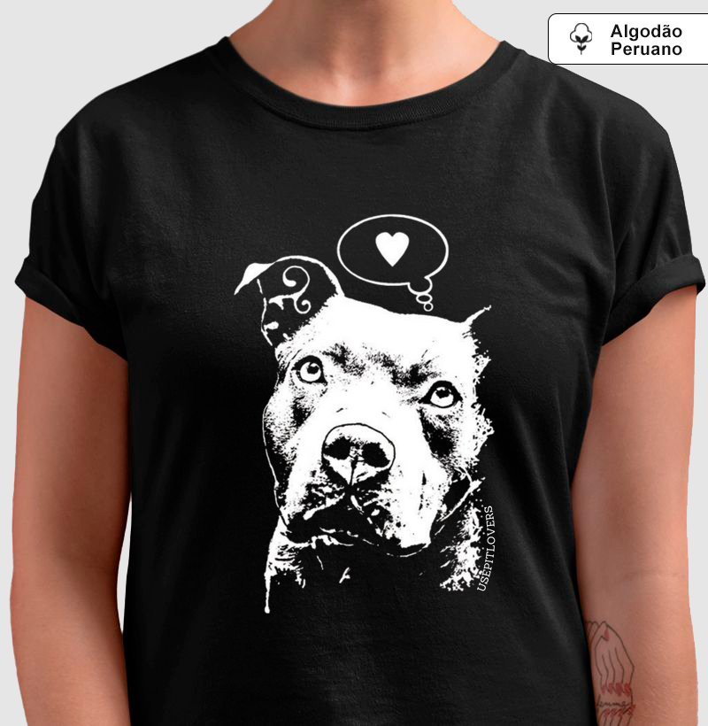 Pitbull olhar apaixonado