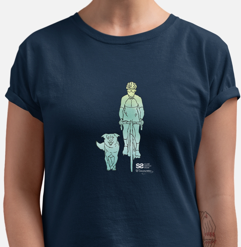 Ciclista e cachorro