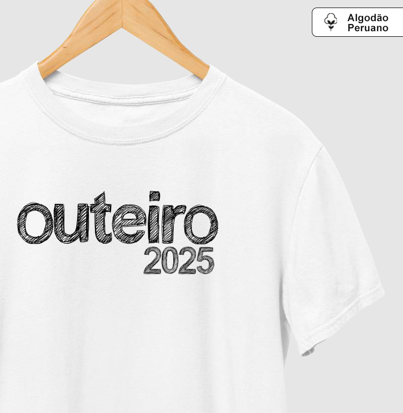 Camiseta Outeiro 2025 100% Algodão Peruano Logo Grande