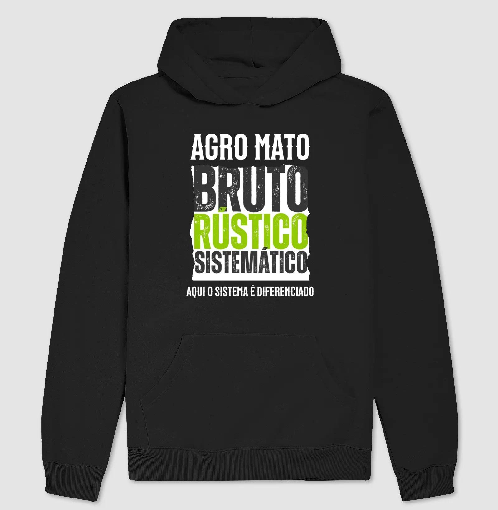 Hoodie Moletom Bruto Rustico e Sistematico