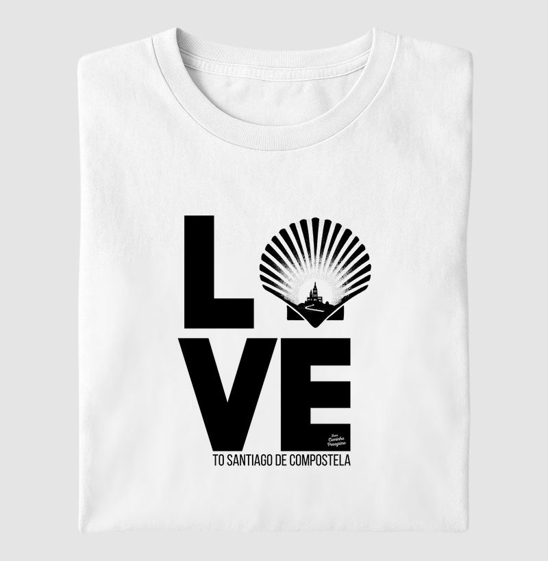 Love to Santiago de Compostela | versão em cor preta