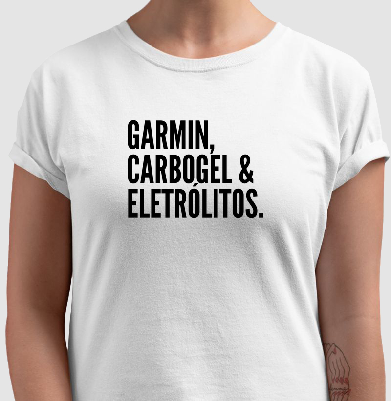 Camiseta Garmin, Carbogel e Eletrólitos