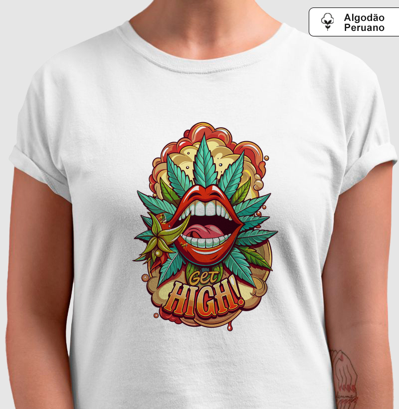 Camiseta Algodão Peruano Get High